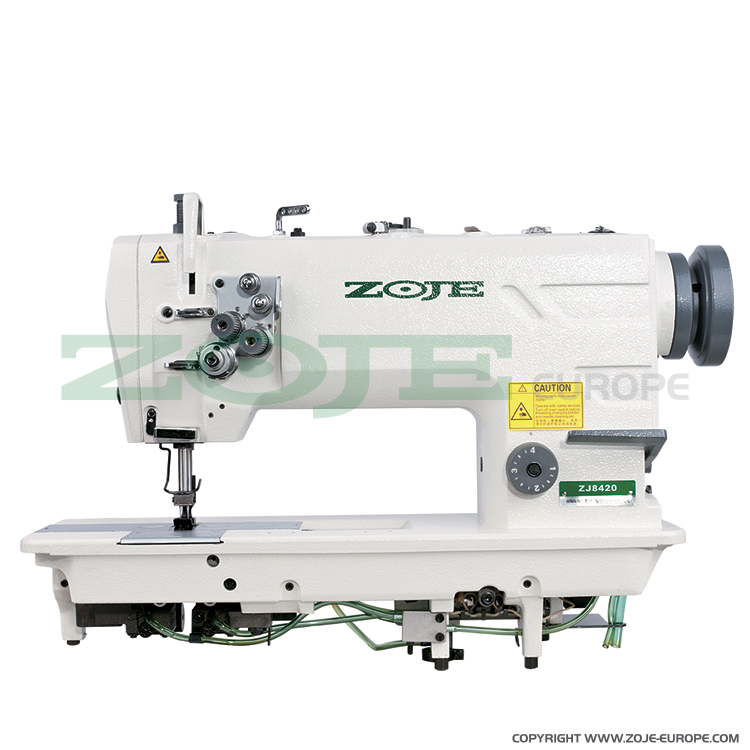 ZOJE ZJ8420A SET - Stebnówka dwuigłowa do lekkich i średnich materiałów, z energooszczędnym silnikiem AC Servo - maszyna do szycia kompletna - 1 Stebnówka dwuigłowa do lekkich i średnich materiałów, z energooszczędnym silnikiem AC Servo - maszyna do szycia kompletna