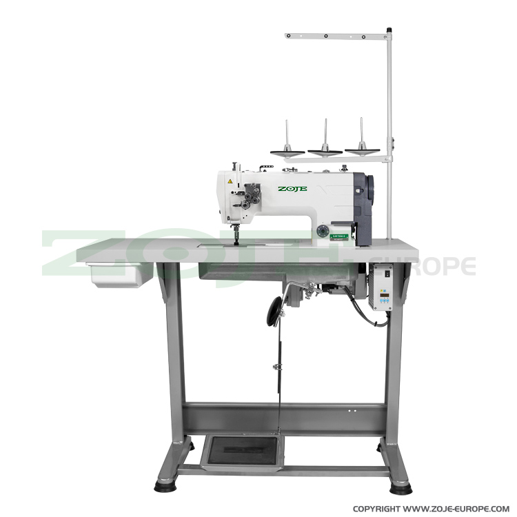 ZOJE ZJ8720A-5 SET - Stebnówka dwuigłowa do średnich i grubych materiałów, duże chwytacze, z energooszczędnym silnikiem AC Servo - maszyna do szycia kompletna - 1 Stebnówka dwuigłowa do średnich i grubych materiałów, duże chwytacze, z energooszczędnym silnikiem AC Servo - maszyna do szycia kompletna