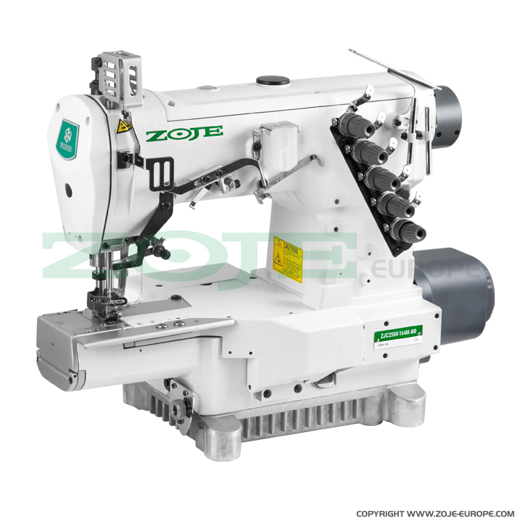ZOJE ZJC2500-164M-BD SET - Interlok (kapówka) 3-igłowy o cylindrycznym łożu z wbudowanym silnikiem AC Servo i pozycjonowaniem igieł - maszyna do szycia kompletna - 1 Interlok (kapówka) 3-igłowy o cylindrycznym łożu z wbudowanym silnikiem AC Servo i pozycjonowaniem igieł - maszyna do szycia kompletna