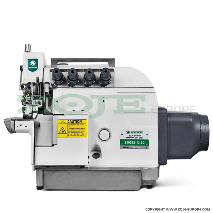 ZOJE ZJ952S-13-BD - Owerlok cylindryczny 4-nitkowy do lekkich i średnich materiałów z wbudowanym silnikiem AC Servo i pozycjonowaniem igły - główka - 1 Owerlok cylindryczny 4-nitkowy do lekkich i średnich materiałów z wbudowanym silnikiem AC Servo i pozycjonowaniem igły - główka