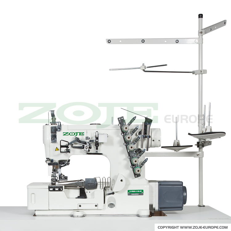 ZOJE ZJW562A-2-BD (6.4mm) SET - Interlok (kapówka) 3-igłowy do lamowania, o płaskim łożu z wbudowanym silnikiem AC Servo i pozycjonowaniem igieł - maszyna do szycia kompletna - 1 Interlok (kapówka) 3-igłowy do lamowania, o płaskim łożu z wbudowanym silnikiem AC Servo i pozycjonowaniem igieł - maszyna do szycia kompletna