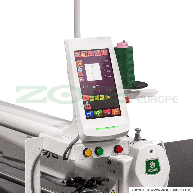 ZOJE ZJ-M5-800H-LK SET - Maszyna do stebnowania programowanych wzorów na bardzo dużych elementach z laserem do cięcia materiału - 2 Maszyna do stebnowania programowanych wzorów na bardzo dużych elementach z laserem do cięcia materiału