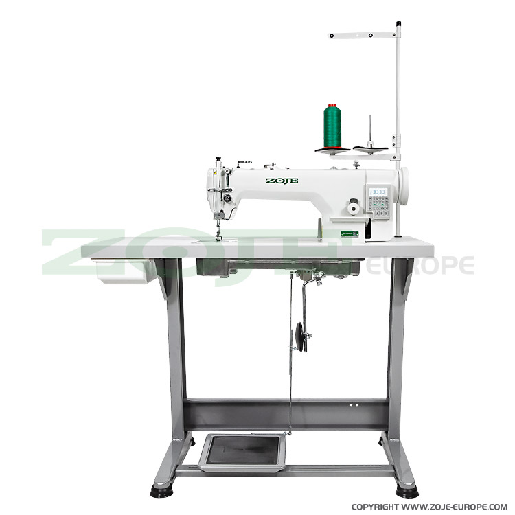 ZOJE ZJ9703HAR-D4 SET - Automatyczna stebnówka 1-igłowa, o max. długości ściegu 11 mm, do średnich i grubych materiałów - maszyna do szycia kompletna - 1 Automatyczna stebnówka 1-igłowa, o max. długości ściegu 11 mm, do średnich i grubych materiałów - maszyna do szycia kompletna
