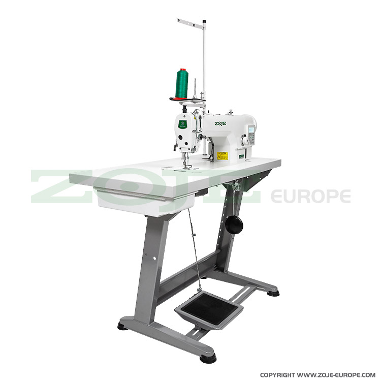 ZOJE ZJ9703HAR-D4 SET - Automatyczna stebnówka 1-igłowa, o max. długości ściegu 11 mm, do średnich i grubych materiałów - maszyna do szycia kompletna - 4 Automatyczna stebnówka 1-igłowa, o max. długości ściegu 11 mm, do średnich i grubych materiałów - maszyna do szycia kompletna