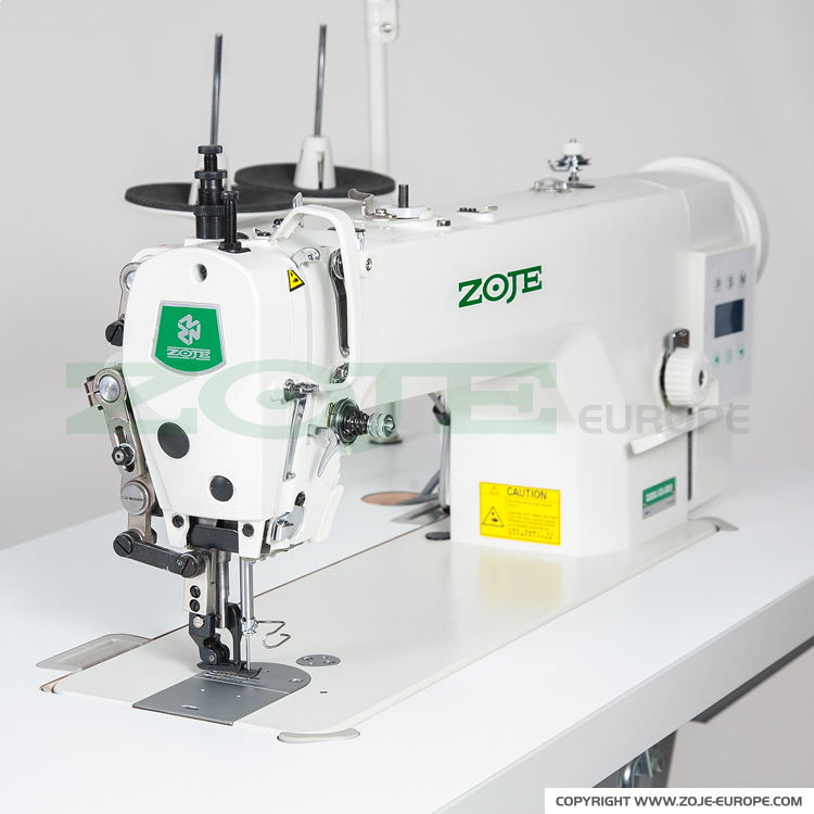 ZOJE ZJ0303L-3-CX-L-BD/02 SET - Stebnówka tapicerska i kaletnicza z wbudowanym silnikiem AC Servo i skrzynką sterującą, transportem dolnym i stopkowym, dużym chwytaczem - maszyna kompletna - 4 Stebnówka tapicerska i kaletnicza z wbudowanym silnikiem AC Servo i skrzynką sterującą, transportem dolnym i stopkowym, dużym chwytaczem - maszyna kompletna