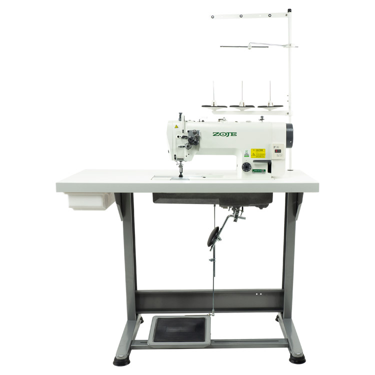 ZOJE ZJ8720A-5-BD SET - Stebnówka dwuigłowa do średnich i grubych materiałów, duże chwytacze, z wbudowanym silnikiem AC Servo - maszyna do szycia kompletna - 1 Stebnówka dwuigłowa do średnich i grubych materiałów, duże chwytacze, z wbudowanym silnikiem AC Servo - maszyna do szycia kompletna