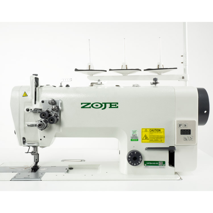 ZOJE ZJ8720A-5-BD SET - Stebnówka dwuigłowa do średnich i grubych materiałów, duże chwytacze, z wbudowanym silnikiem AC Servo - maszyna do szycia kompletna - 2 Stebnówka dwuigłowa do średnich i grubych materiałów, duże chwytacze, z wbudowanym silnikiem AC Servo - maszyna do szycia kompletna