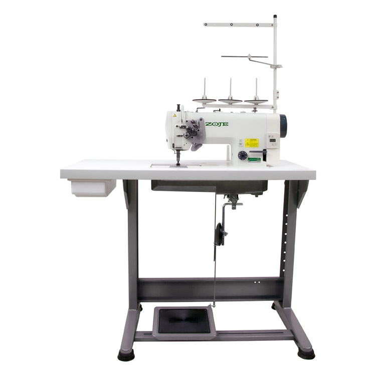 ZOJE ZJ8450A-5-BD SET - Stebnówka dwuigłowa do średnich i grubych materiałów, wyłączane igły, z wbudowanym silnikiem AC Servo - maszyna do szycia kompletna - 1 Stebnówka dwuigłowa do średnich i grubych materiałów, wyłączane igły, z wbudowanym silnikiem AC Servo - maszyna do szycia kompletna