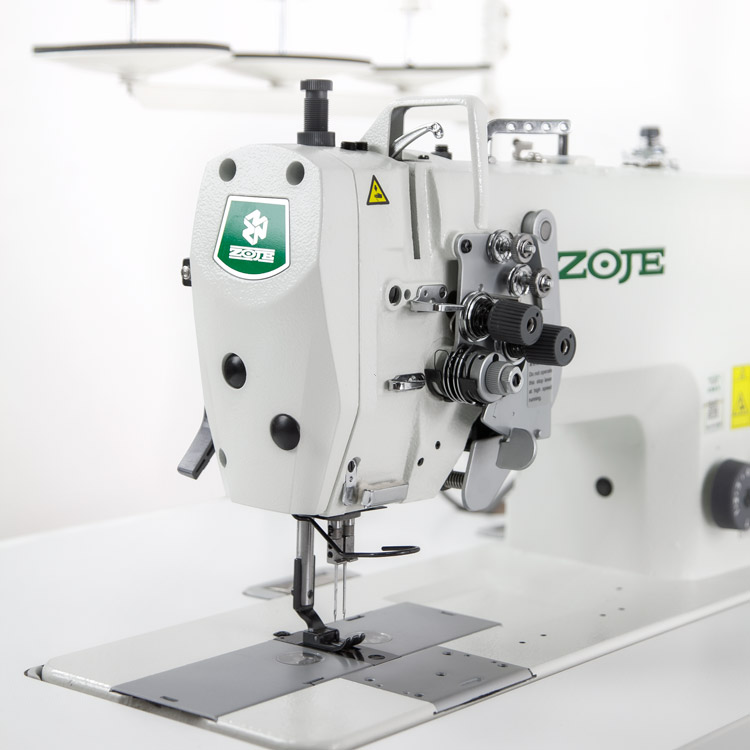 ZOJE ZJ8450A-5-BD SET - Stebnówka dwuigłowa do średnich i grubych materiałów, wyłączane igły, z wbudowanym silnikiem AC Servo - maszyna do szycia kompletna - 2 Stebnówka dwuigłowa do średnich i grubych materiałów, wyłączane igły, z wbudowanym silnikiem AC Servo - maszyna do szycia kompletna