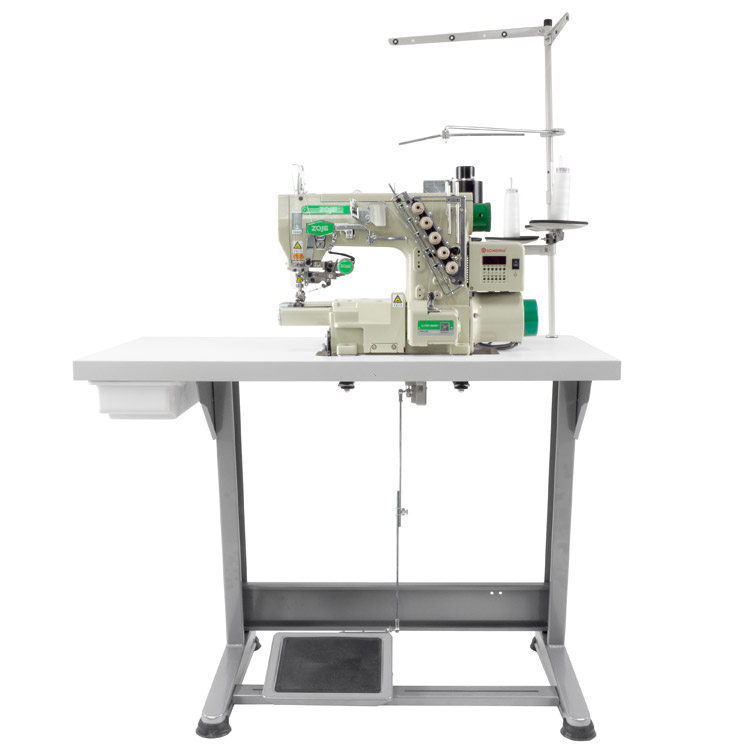ZOJE ZJ-C720T-356-EWT-I SET - Interlok (kapówka) 3-igłowy o małym cylindrycznym łożu, z wbudowanym silnikiem AC Servo i pełną automatyką - maszyna kompletna - 1 Interlok (kapówka) 3-igłowy o małym cylindrycznym łożu, z wbudowanym silnikiem AC Servo i pełną automatyką - maszyna kompletna